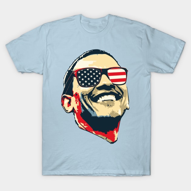 Barack Obama Happy Merica Pop Art T-Shirt by Nerd_art